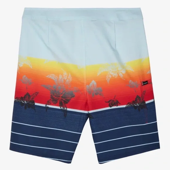 NWT O'Neill "Hyperfreak Heist Print" 20" Tropical Boardshorts Size 28 - Picture 5 of 6